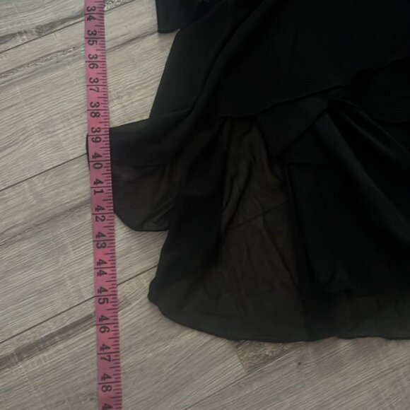 City triangles dress gown tiered ruffle frilly detail beaded black milkmaid tank - Picture 11 of 12